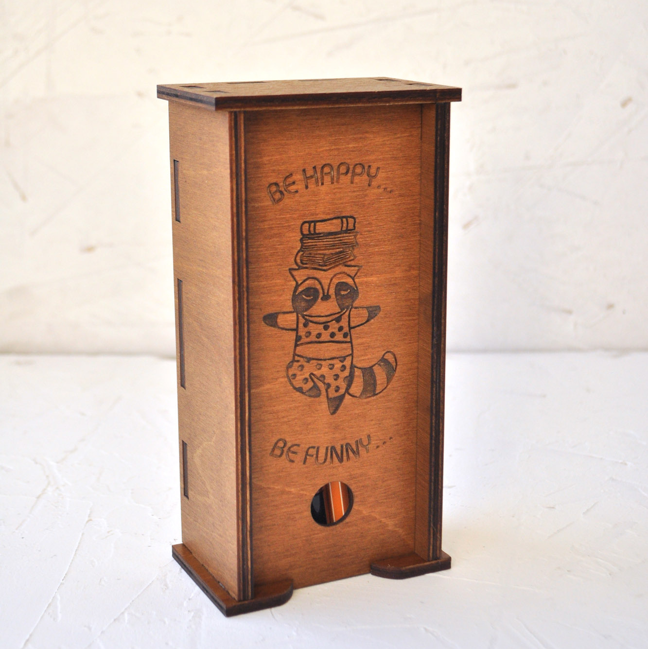 деревянный пенал с выдвижной крышкой коробочка под фломастеры и мелочи на заказ