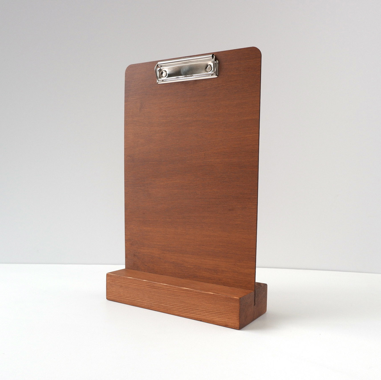 тейб-тент с зажимом деревянный большой под А4