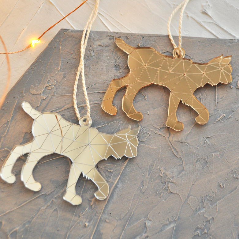 необычная новогодняя ёлочная игрушка рысь - сибирский сувенир на новый год в виде рыси