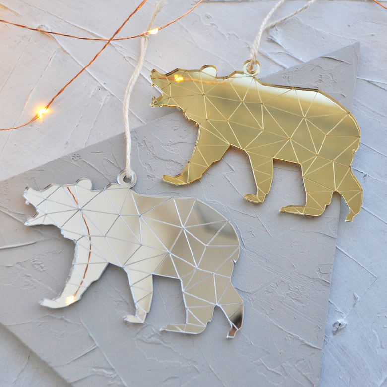 необычная новогодняя ёлочная игрушка медведь - сибирский сувенир на новый год в виде медведя