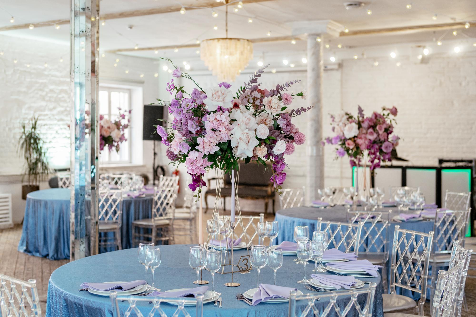 Композиция высокая "Лавандовый раф"