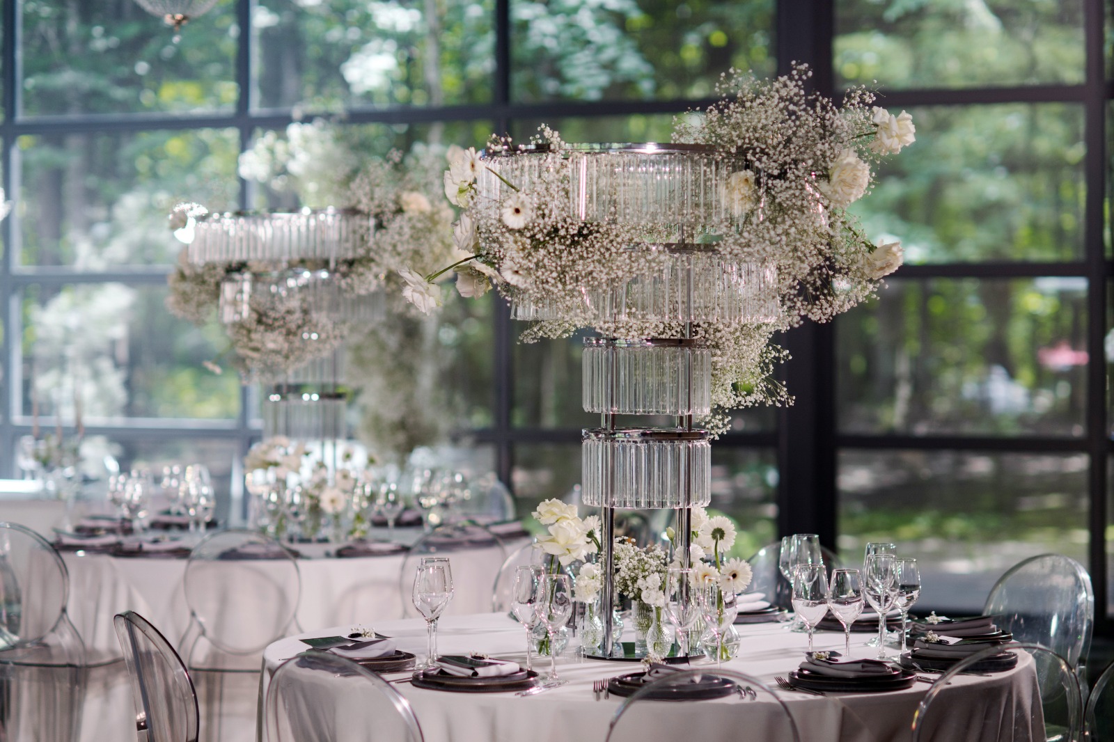 Композиция высокая "Гипсофила"