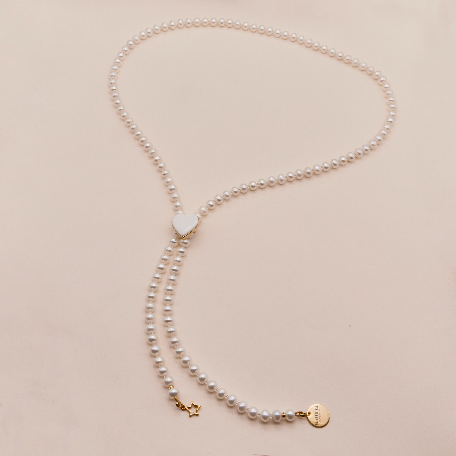 Колье-Пояс «Сердце» с жемчугом