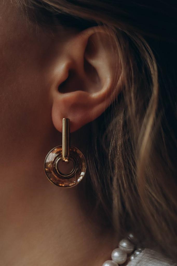 Серьги из титана с золочением