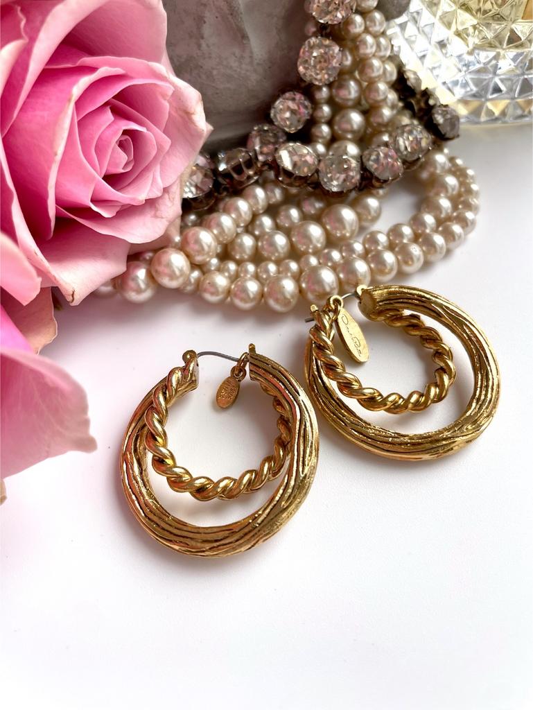 Двойные серьги-кольца