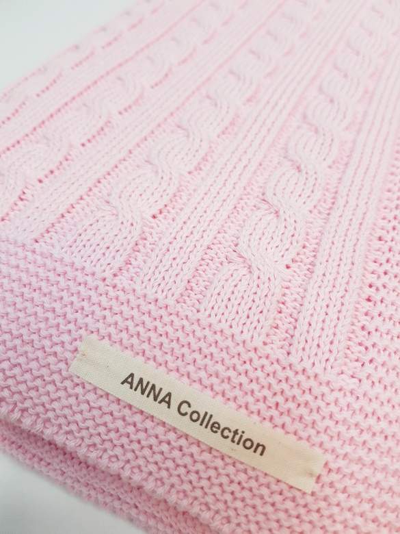 Плед детский 100х130 (100% хлопок) розовый