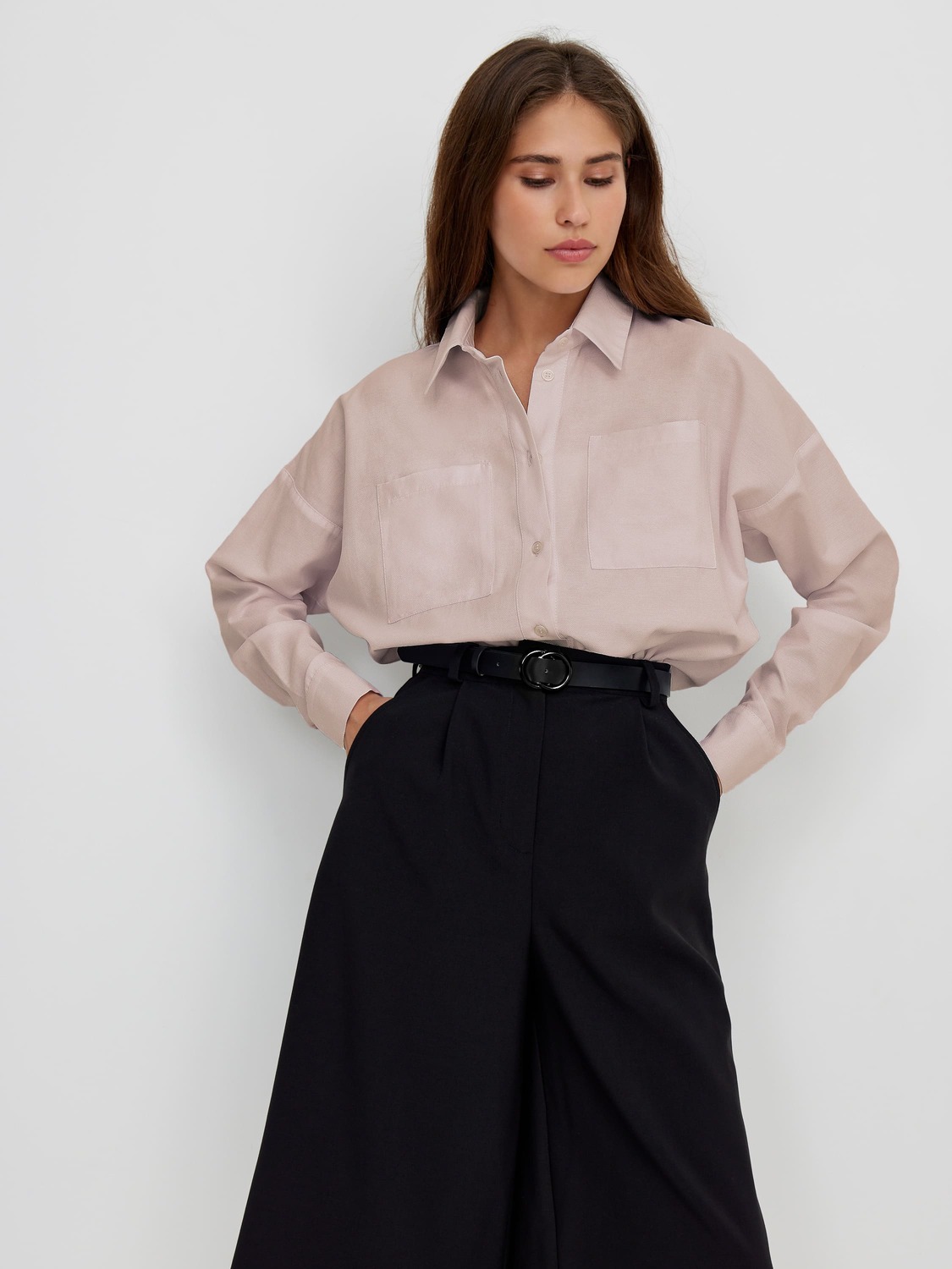 Рубашка классическая (бежевый)