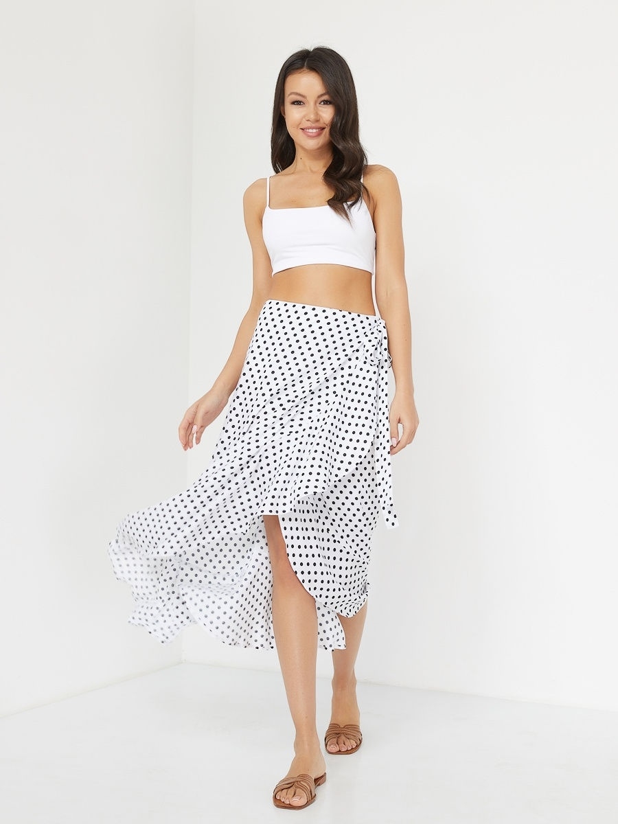 Юбка с запахом (артикул 15596547/белый)