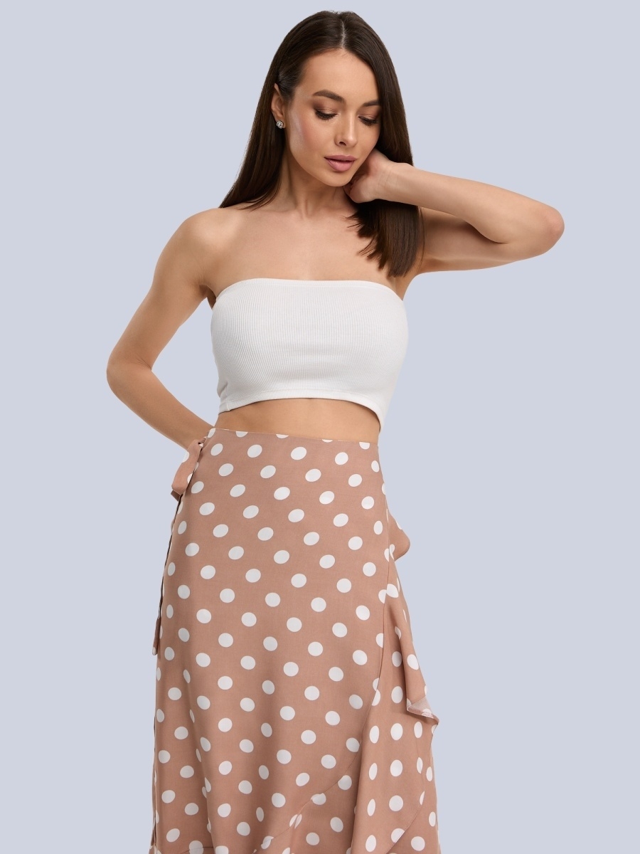 Юбка с запахом (артикул 15596547/бежевый)