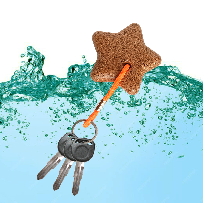 Плавучий брелок из пробки "Звездочка"