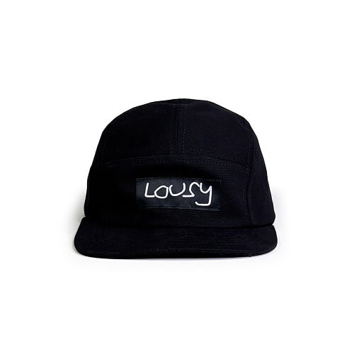 кепка Lousy 5panel Black Canvas Cap