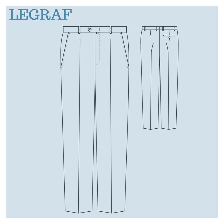 Выкройка мужских брюк М_008_1