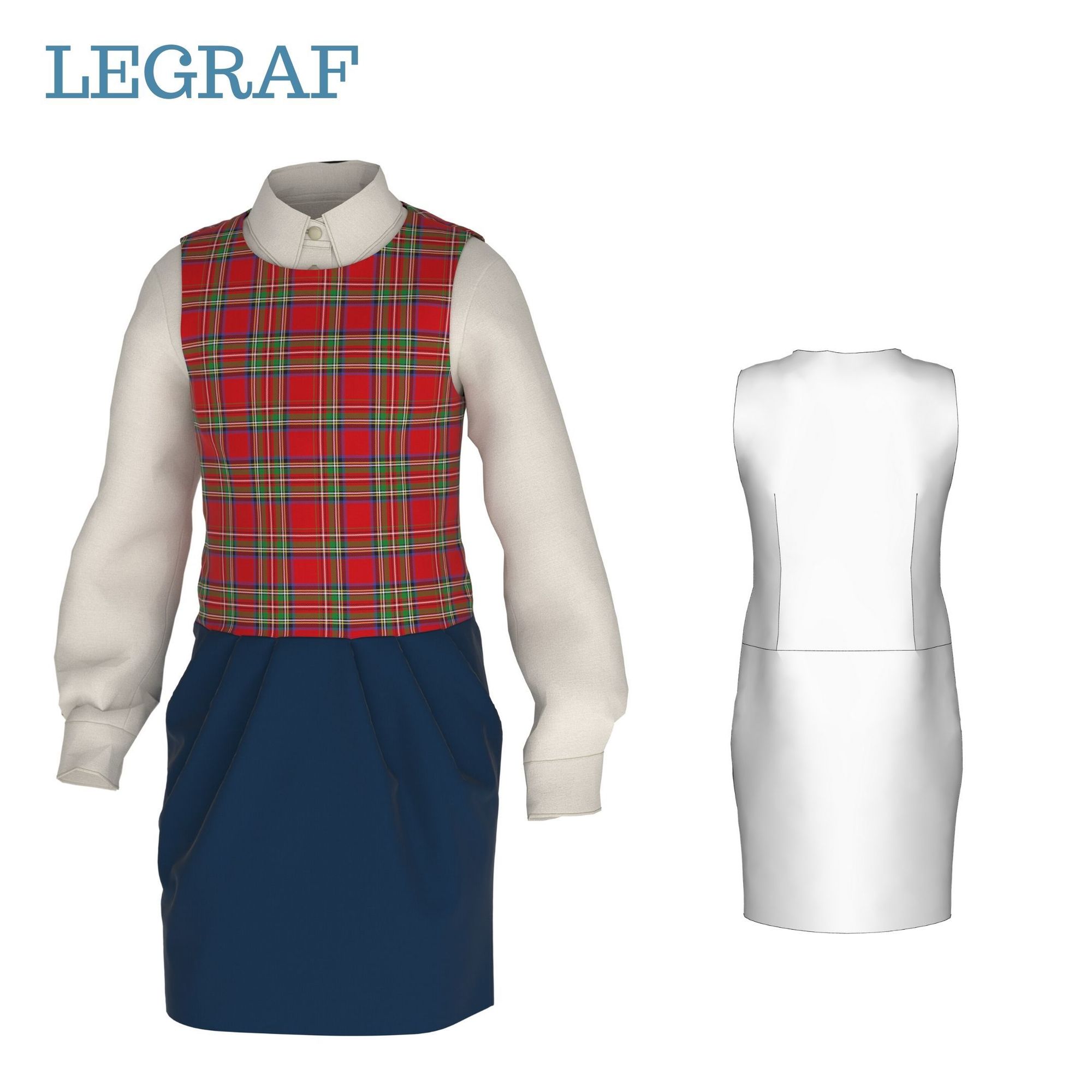 Выкройка школьного сарафана