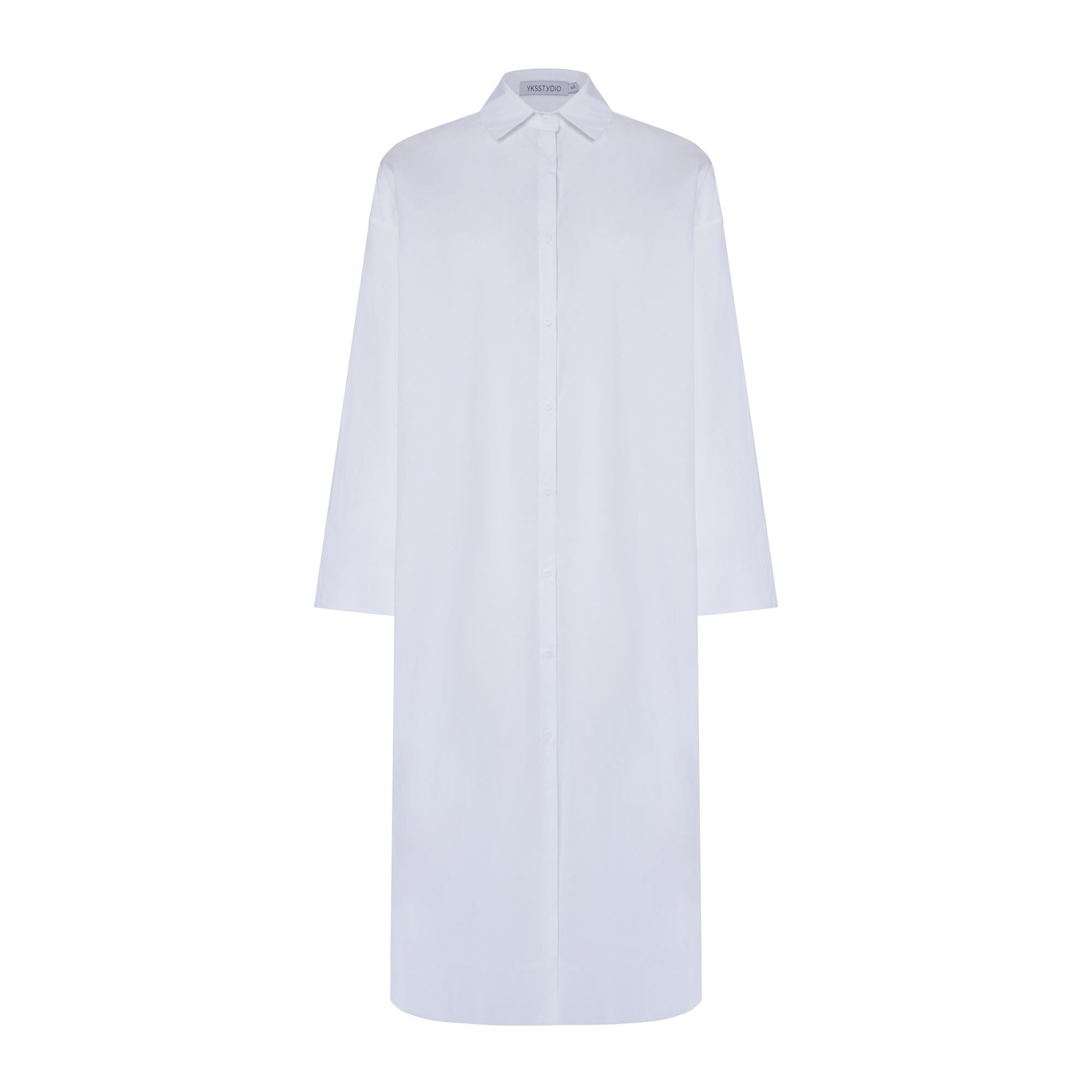 Платье-рубашка с фигурным низом