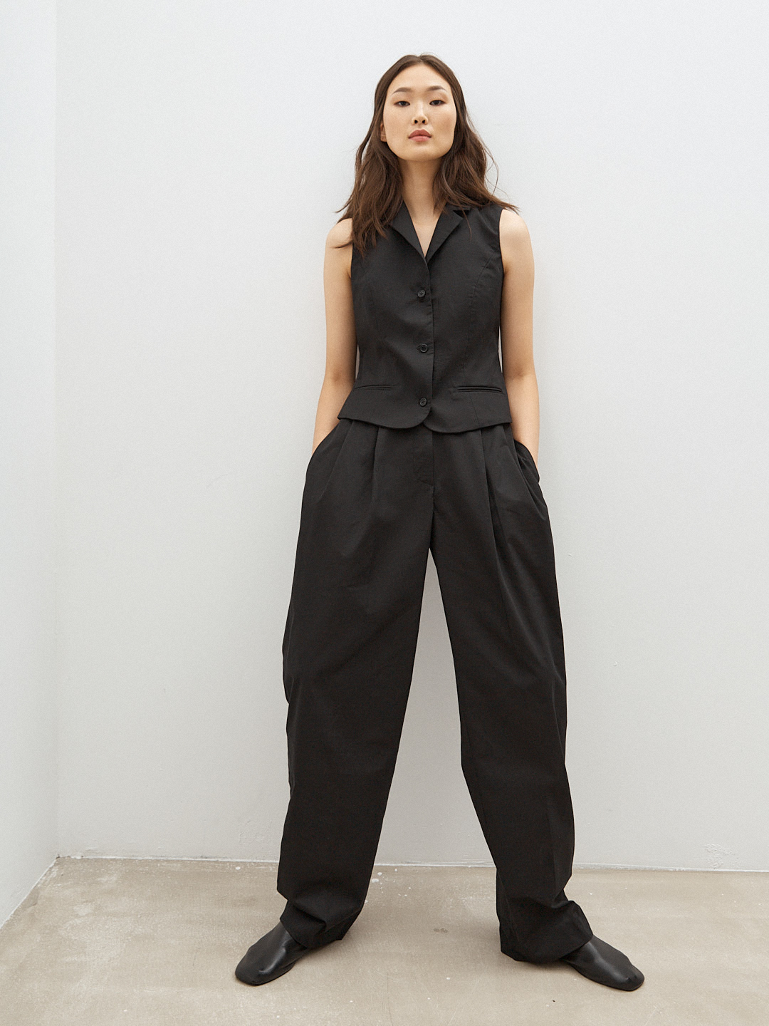 Брюки со складками