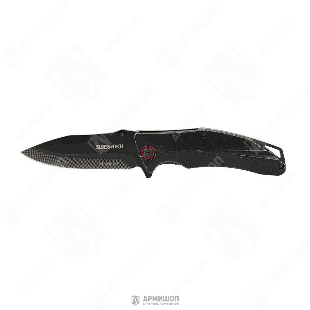 Нож складной Swiss+Tech 9cм с лезвием Би-Металл, рукоятка алюминиевая ST012005