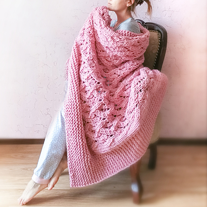 Текстовое описание вязания ковра или пледа LaceRock (Рок)