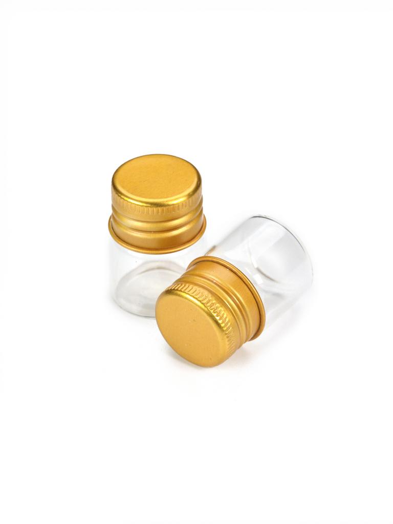 Комплект банок GOLD из 2шт с крышкой 3х2,2х2,2 см, объём 5,5 мл