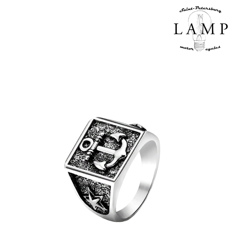 Anchor silver ring 8538