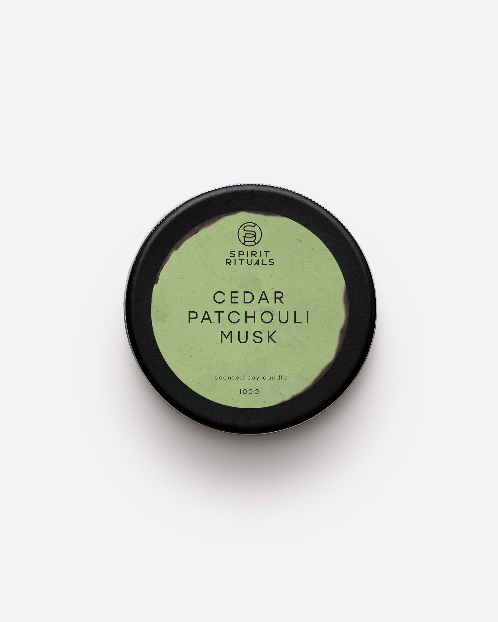 Соевая свеча c эфирными маслами кедра, пачули, мускуса 100 мл