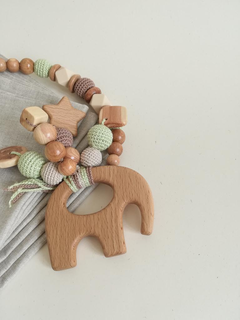 Деревянный грызунок погремушка