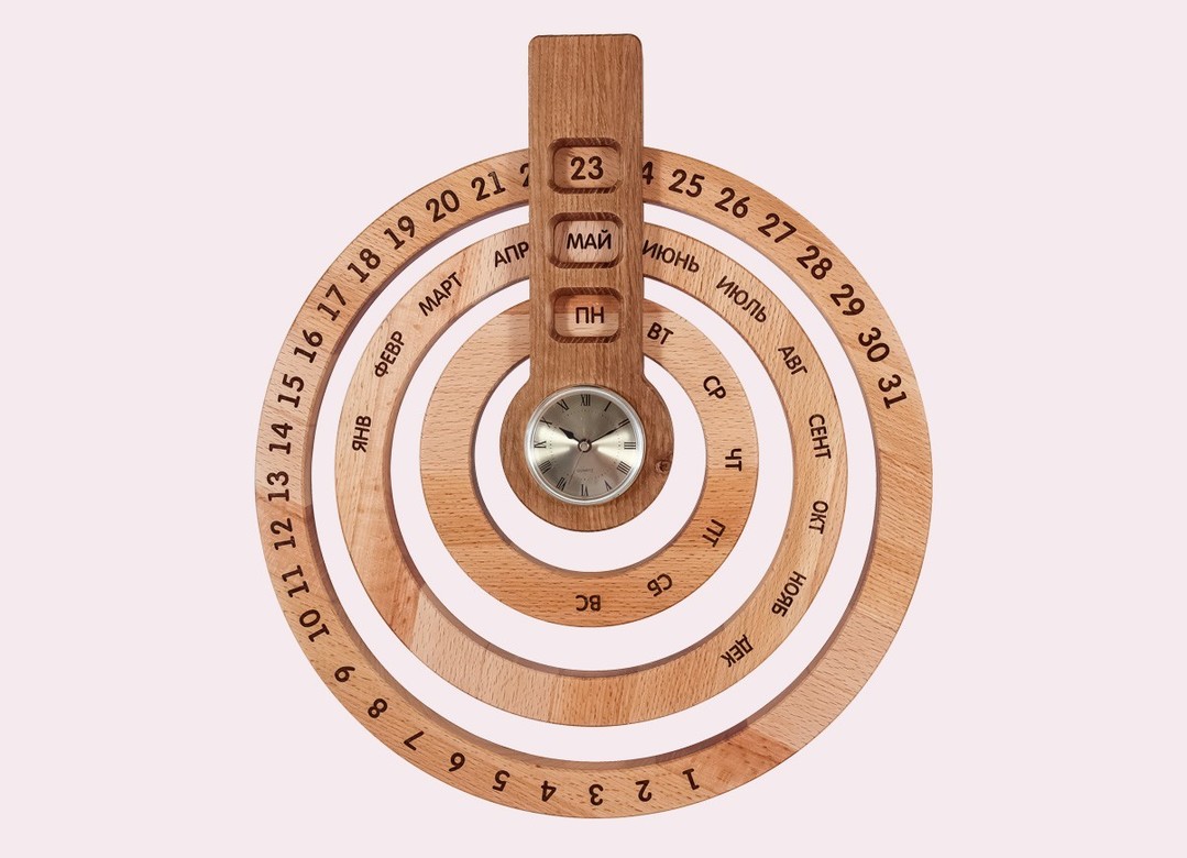 ВЕЧНЫЙ КАЛЕНДАРЬ C ЧАСАМИ