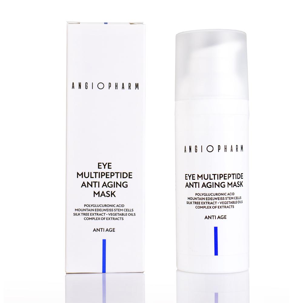 ANGIOPHARM MULTIPEPTIDE ANTI-AGING EYE MASK  Ангиофарм мультипептидная омолаживающая маска для кожи вокруг глаз