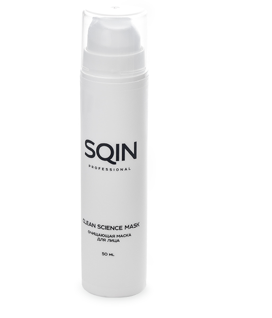 SQIN Clean Science Mask Очищающая маска для лица с активной серой, цинком, салициловой кислотой и каолином