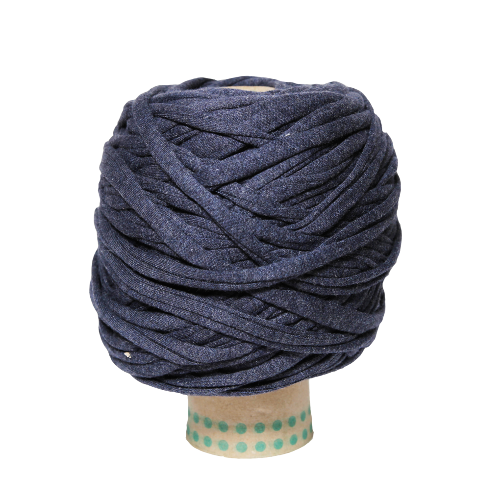 Трикотажная пряжа вторичного производства, 500 гр., цвет "Синий меланж 2"