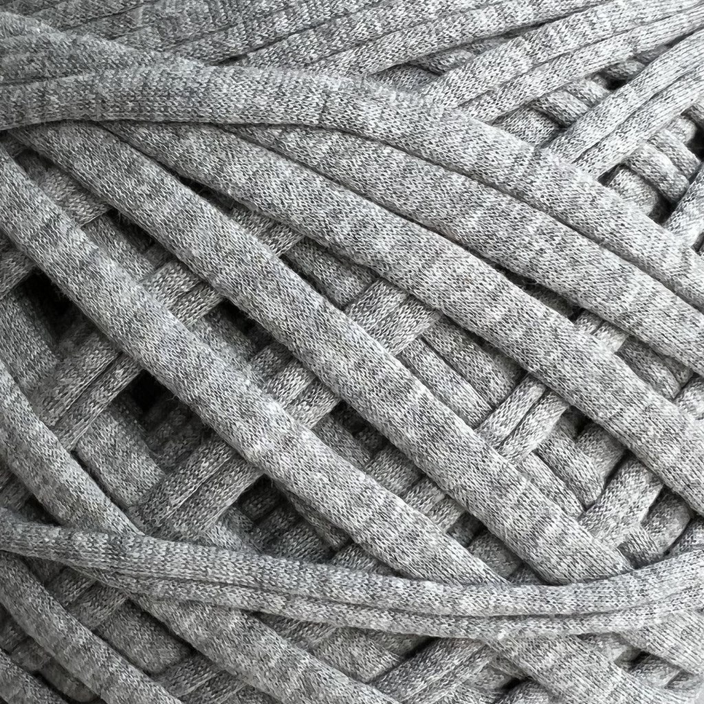Трикотажная пряжа вторичного производства, 500 гр., цвет "Серый меланж"