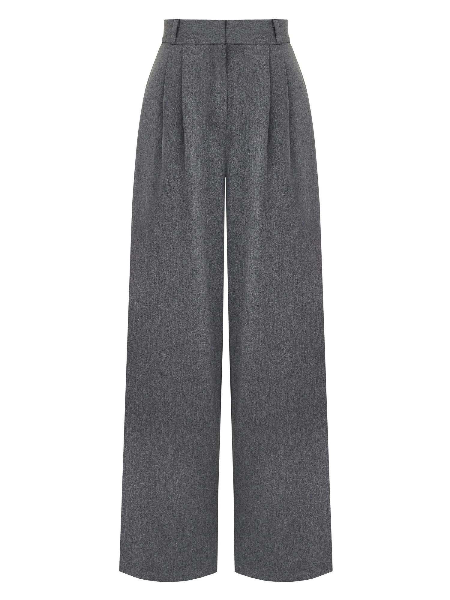 Брюки-палаццо в сером цвете