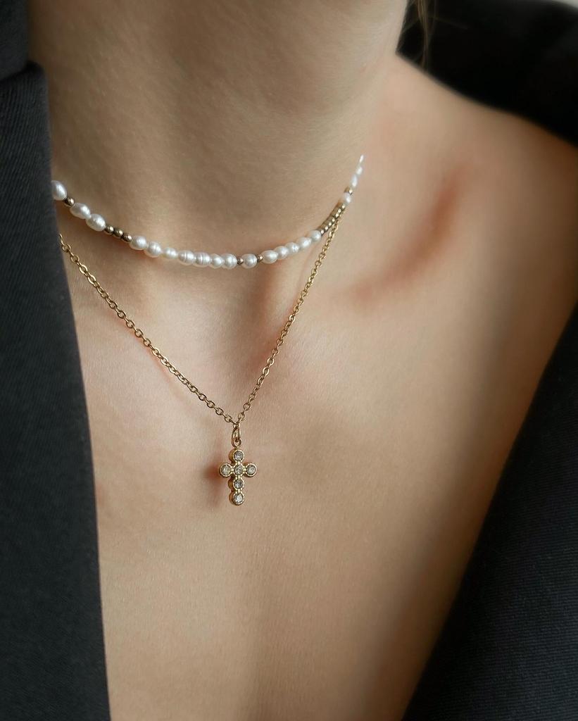 Цепочка с подвеской крестик