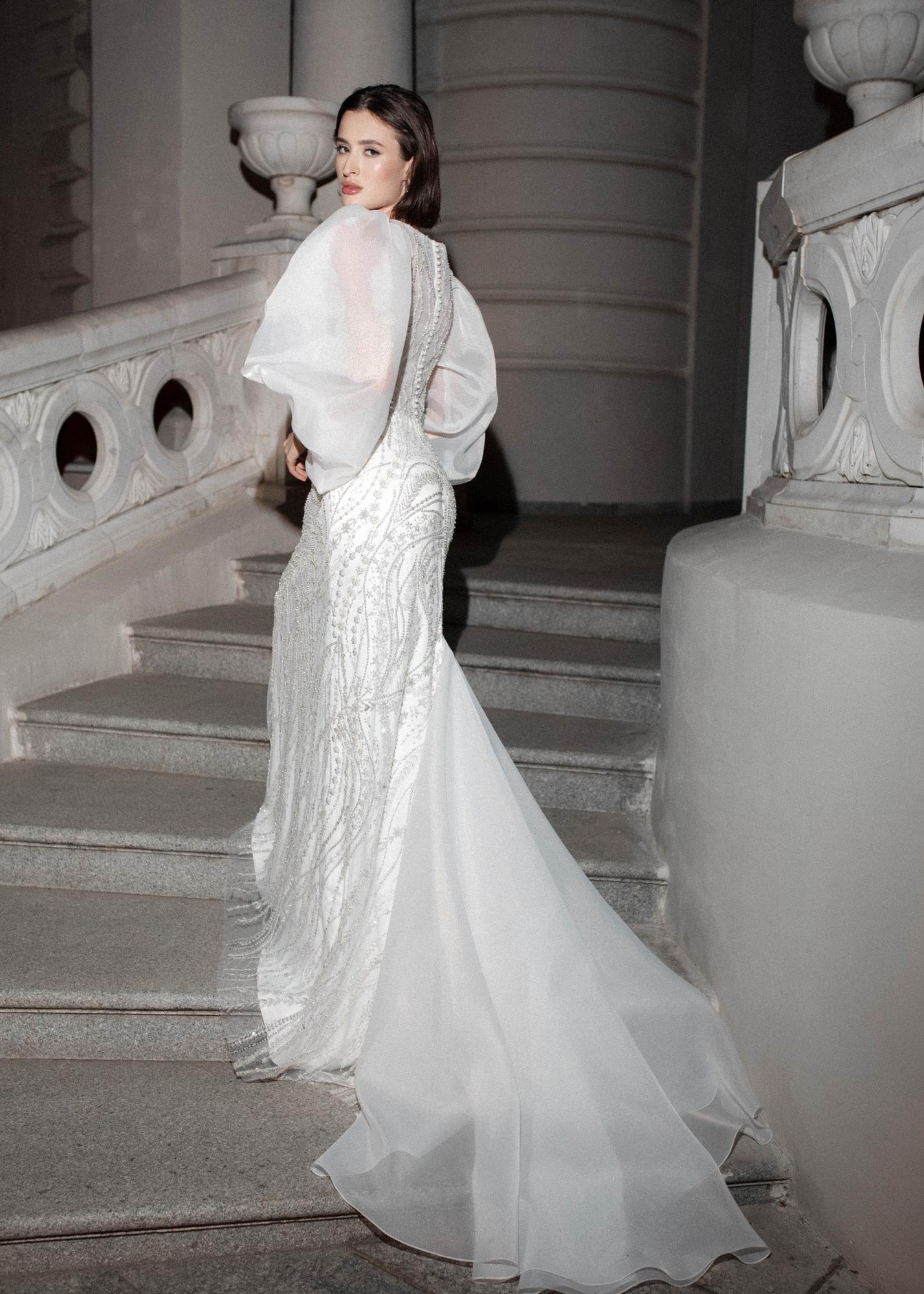 Свадебное платье LENORA силуэтное цвет молоко