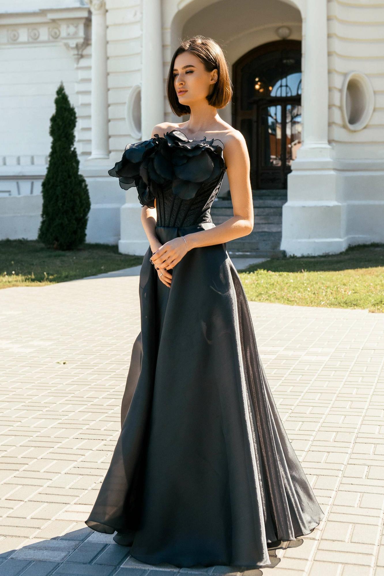 Вечернее платье LOTUS длинное в черном