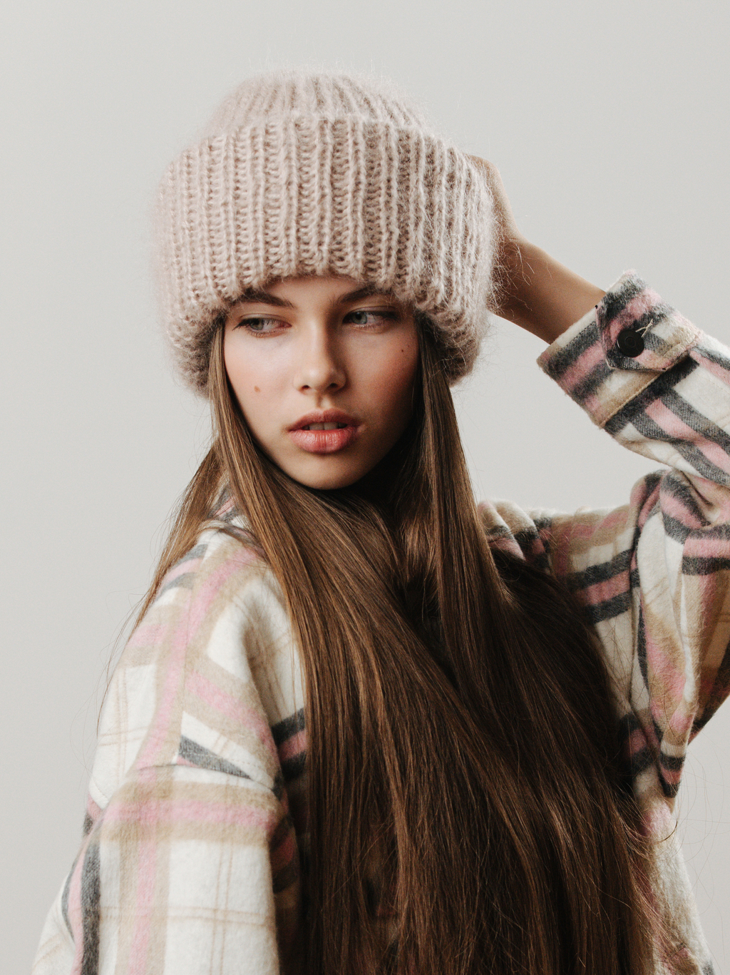 Double hat 2 нити молочный