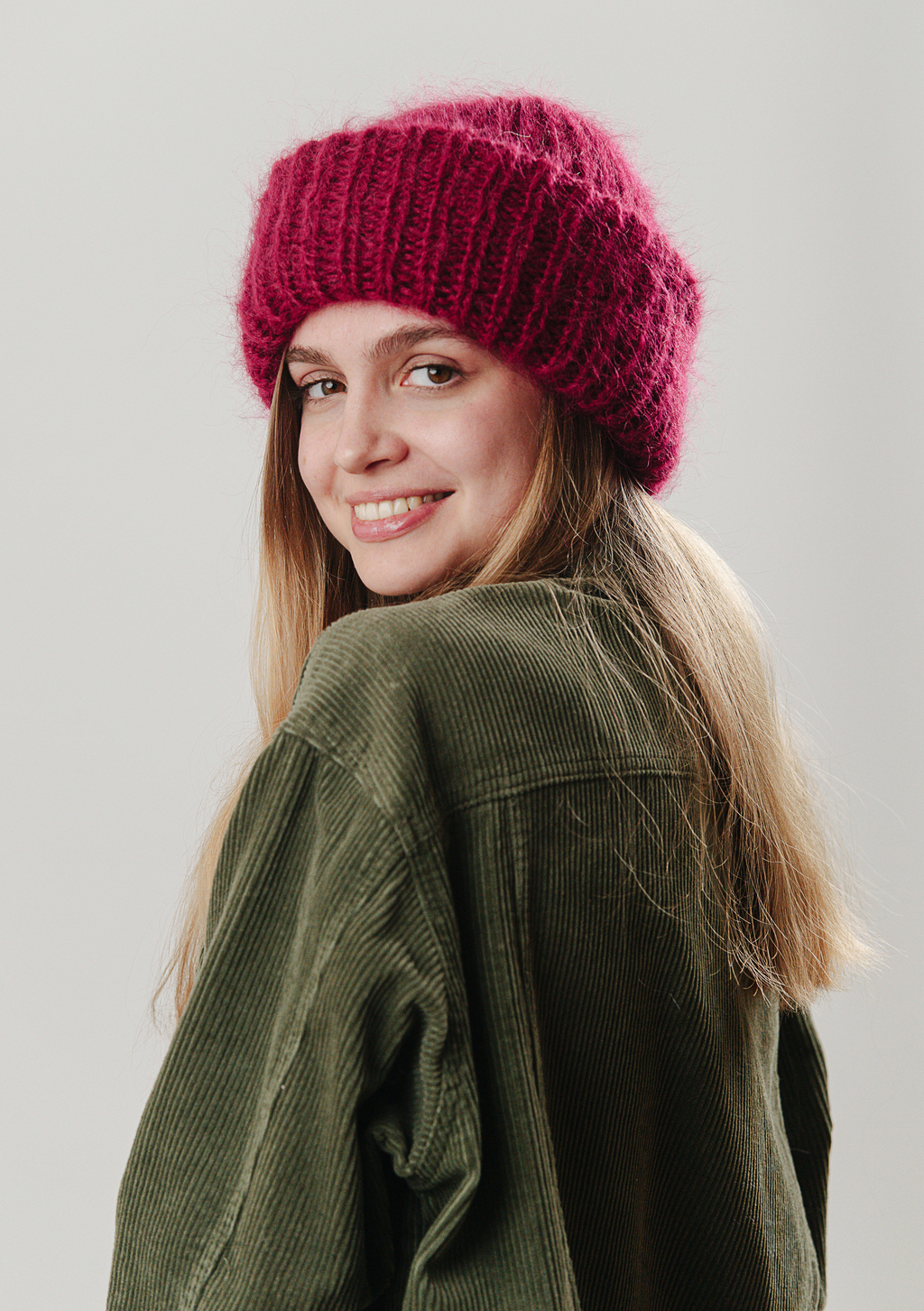 Double hat 2 нити бордовый