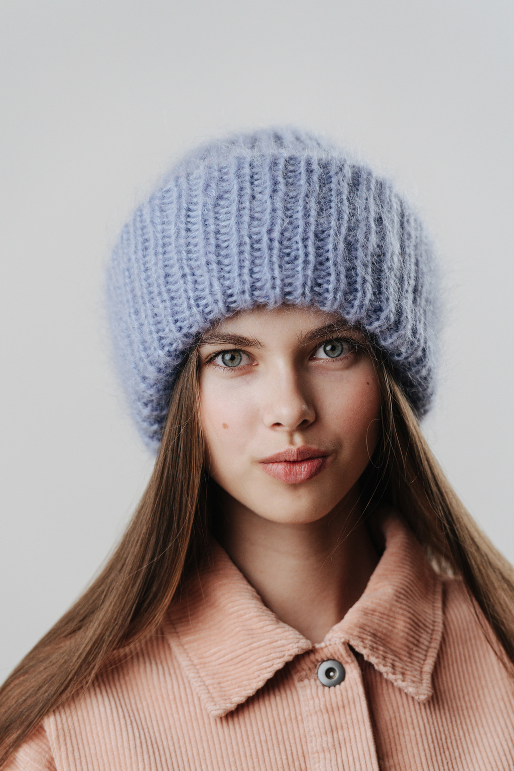 Double hat 2 нити голубой