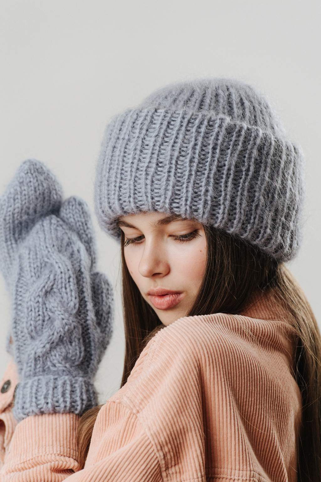 Double hat 2 нити серебристый