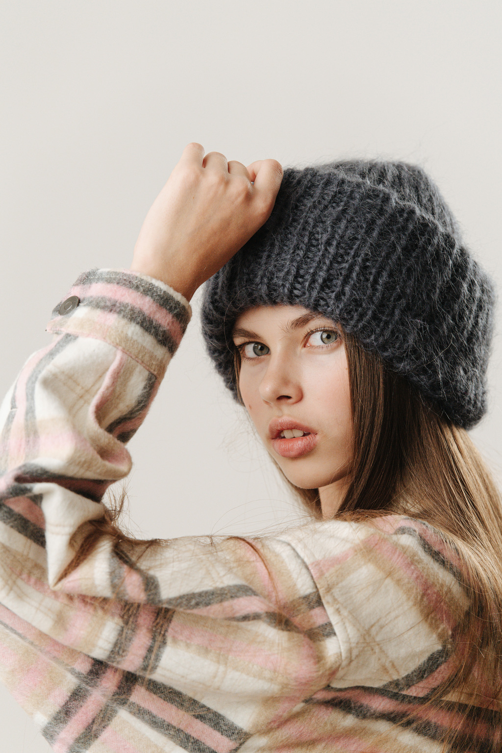 Double hat 2 нити графит