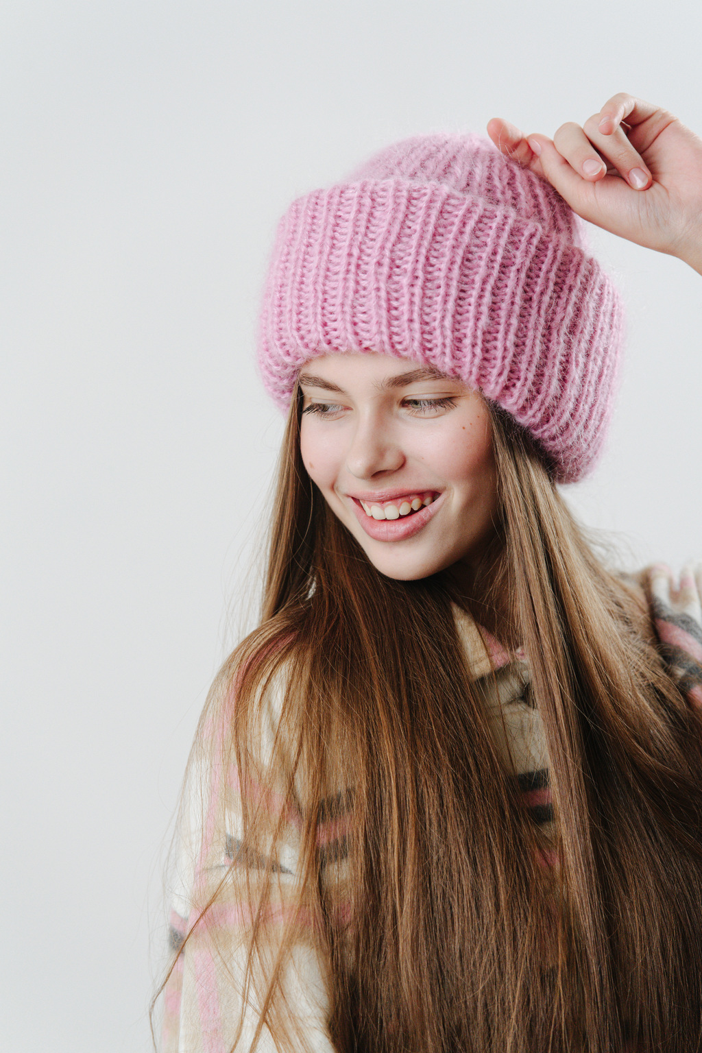 Double hat 2 нити розовый