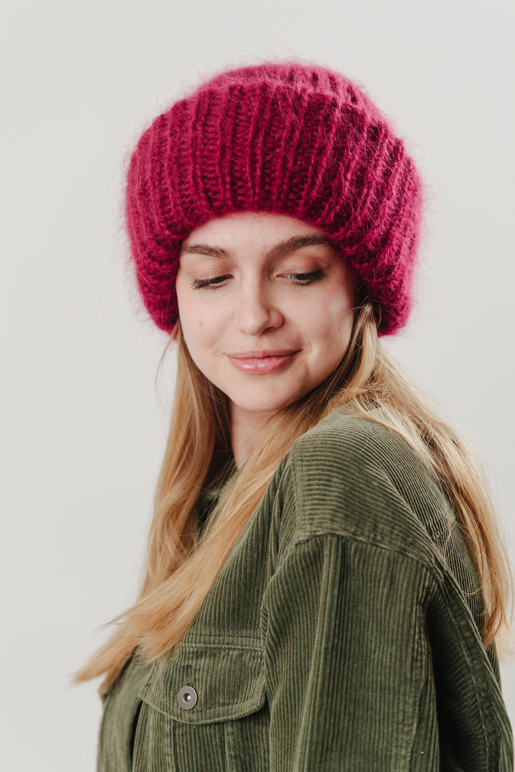 Double hat 3 нити бордовый