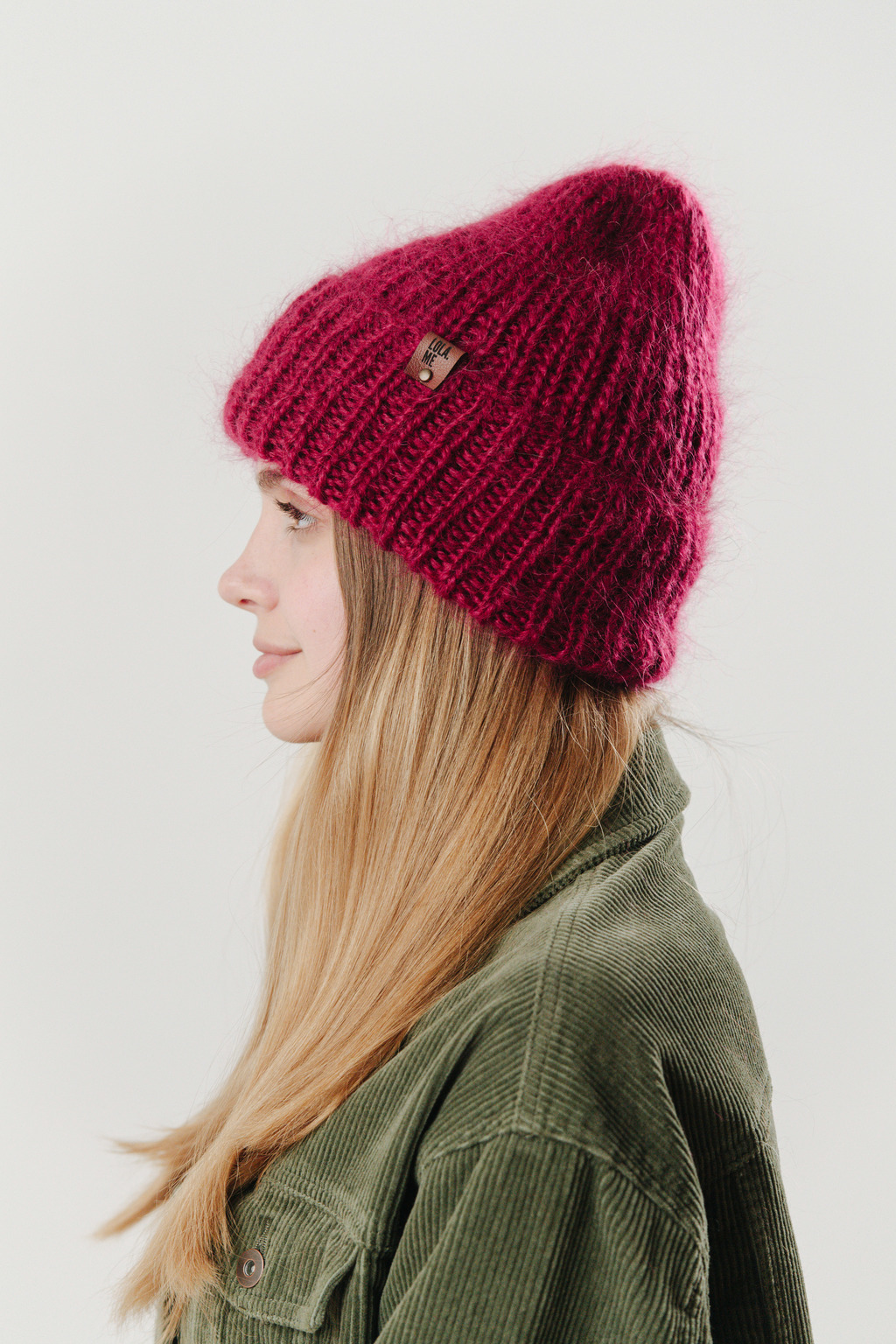 Simple hat бордовый
