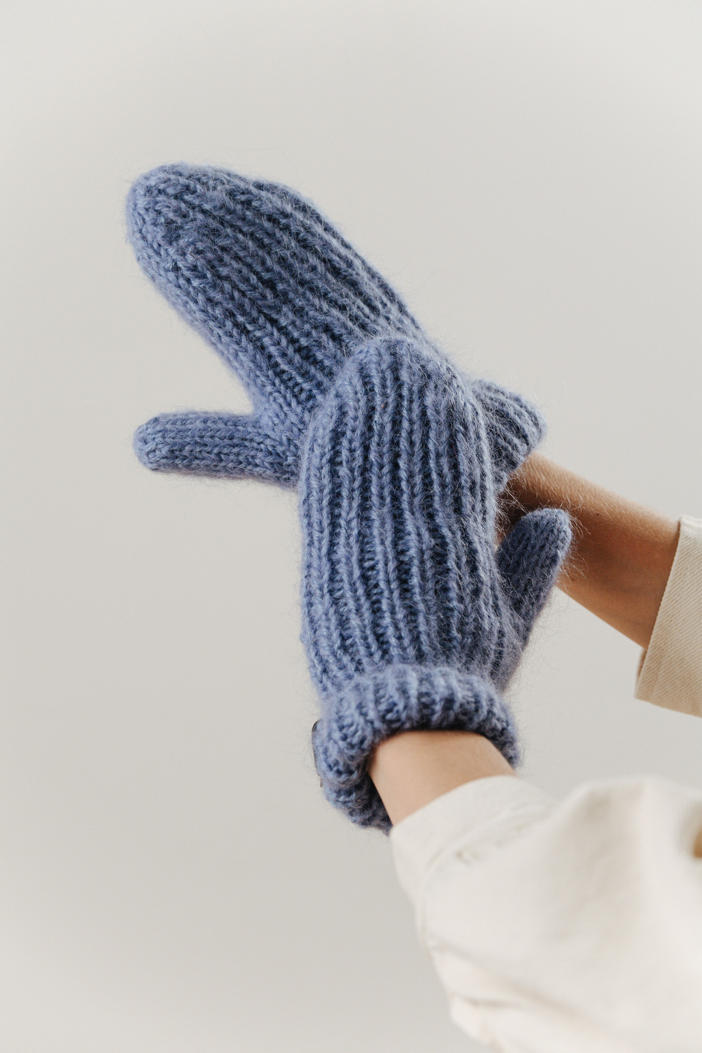 Варежки сине-голубой