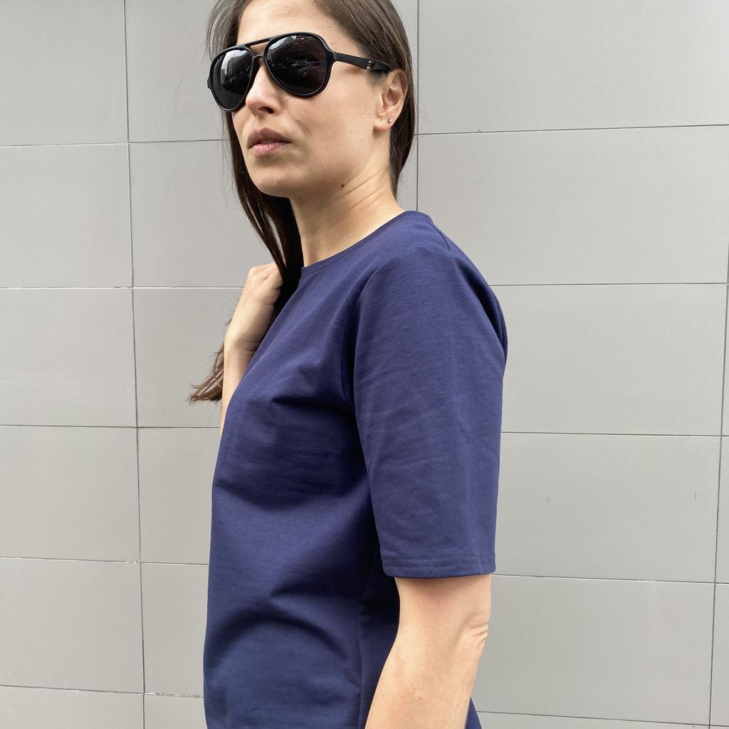 Футболка женская классическая Синяя