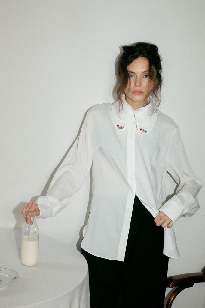 Блузка Rose Ivory white