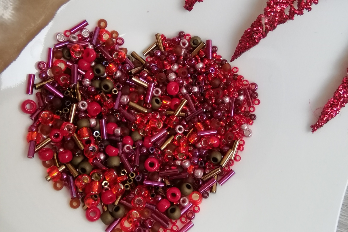 Японский бисер Toho, микс №3218. Красно-бронзовый