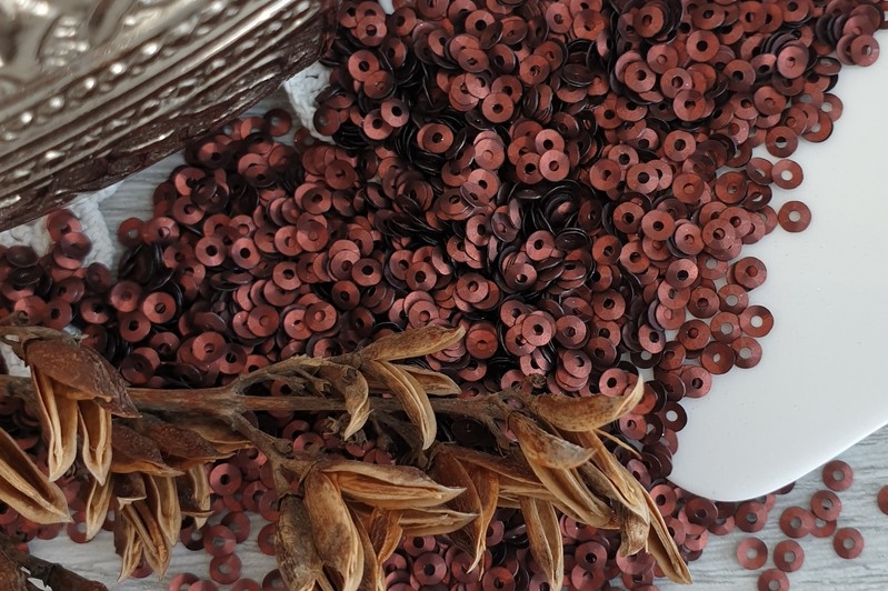 итальянские пайетки коричневые