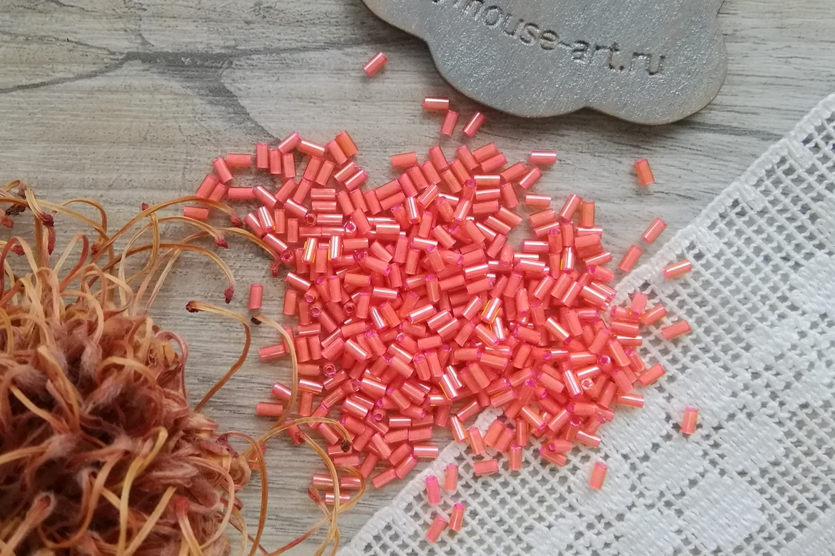 бисер японский стеклярус бугле 3 мм