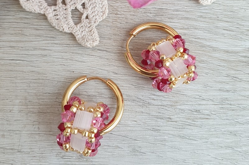 плетеные серьги