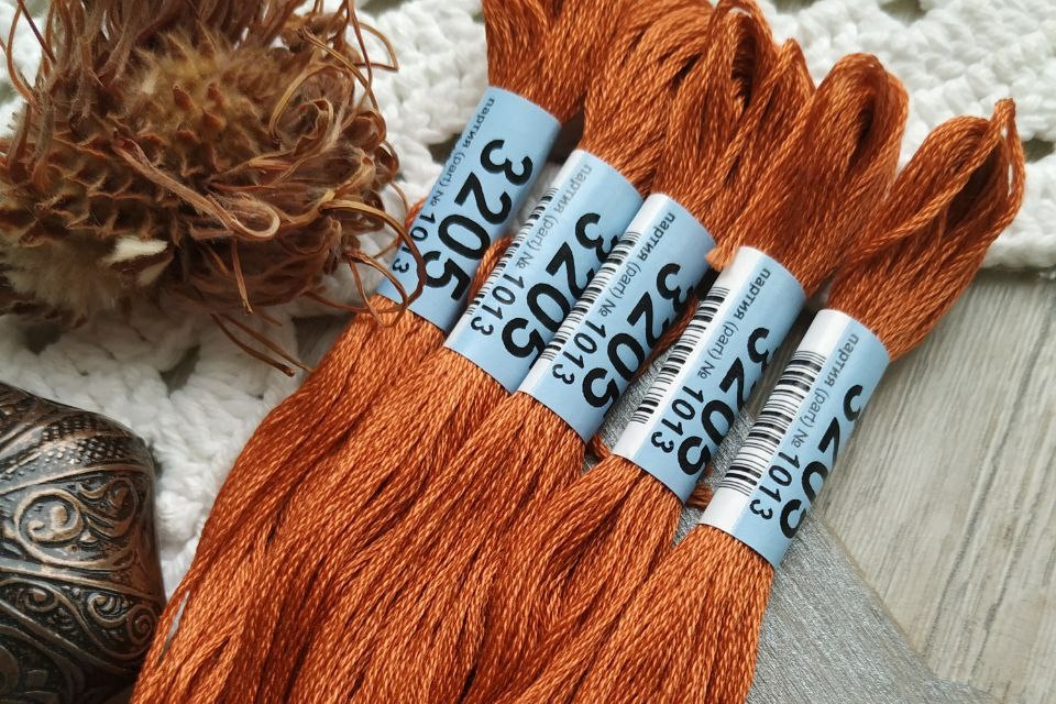 мулине хлопок Гамма светло-коричневые 3205